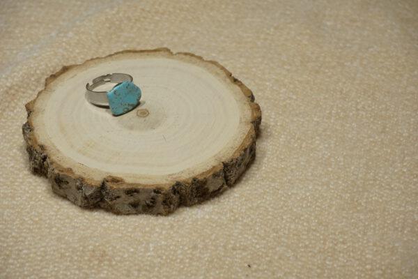 RVS verstelbare ring met - middel steen - Howliet