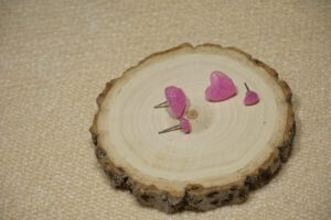 Mommy and me - RVS hart oorbellen in het roze