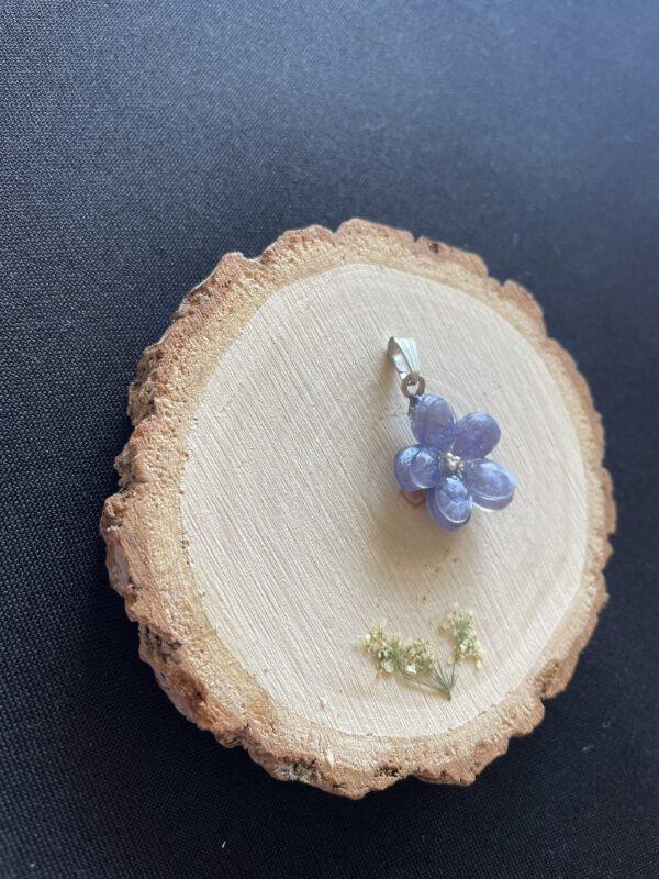 Roestvrijstaal Hanger Resin Bloem Paars