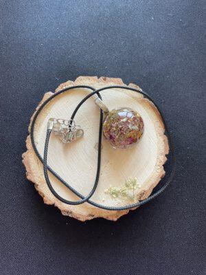 Wax Ketting met Echte Gedroogde Bloemen