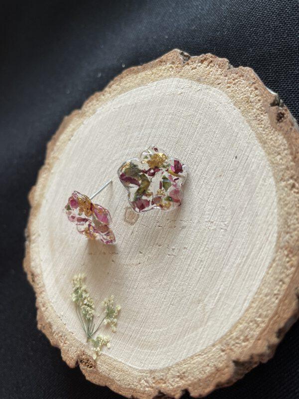 Roestvrijstalen Oorbellen van Lotus Bloemen Met Echte Bloemen
