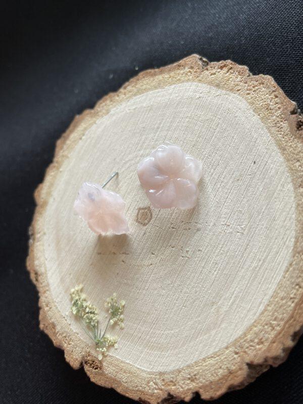 Roestvrijstalen Oorbellen van Licht Roze Lotus Bloemen
