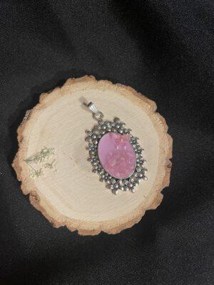 Bloem Hanger met Rozenkwarts met vlinder