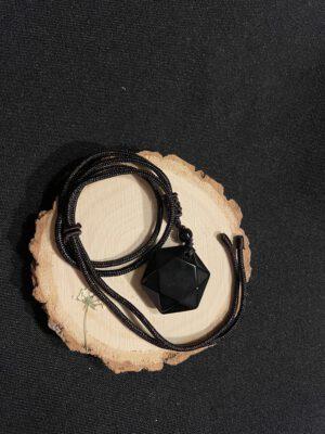 Ketting Hexagram Obsidiaan – Bescherming en Innerlijke Kracht