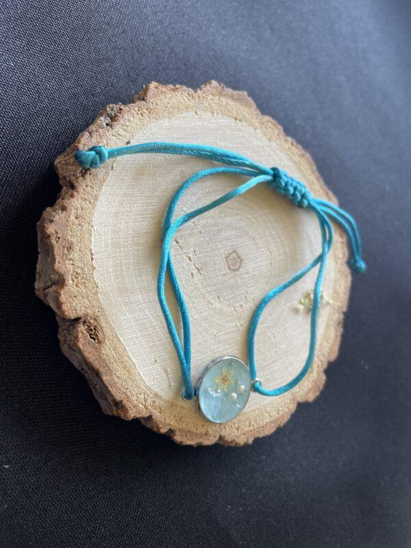 Verstelbare Satijnen Armband met Aquamarijn – Kalmte en Zuiverheid