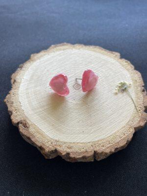 Roestvrijstalen Hartvormige Oorstekers Layered Roze – Tijdloze Elegantie en Symbolische Liefde