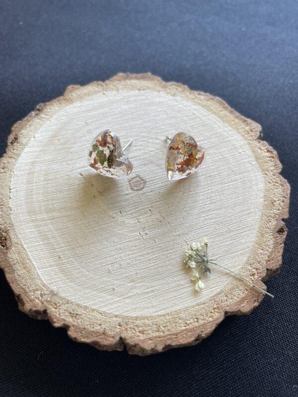 Roestvrijstalen Hartvormige Oorstekers Bloemen Rosegold