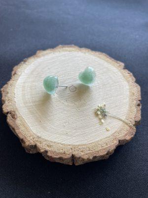 Roestvrijstalen Hartvormige Oorstekers Glitter Groen – Tijdloze Elegantie en Symbolische Liefde