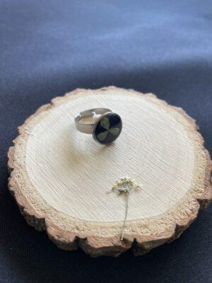 Roestvrijstalen Verstelbare Ring met Klavertje – Geluk en Elegantie