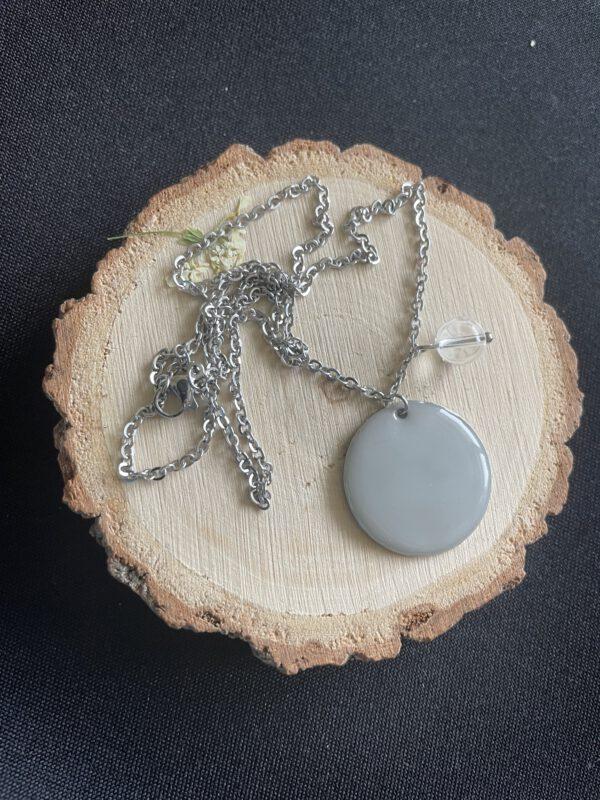 Roestvrijstalen Ketting met Witte Bergkristal – Helderheid en Zuiver