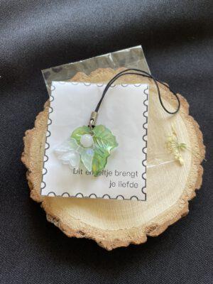 Cadeauverpakking RVS Engelsleutelhanger Rozenkwarts