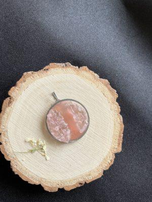 Roestvrijstaal Hanger Resin en Rozenkwarts