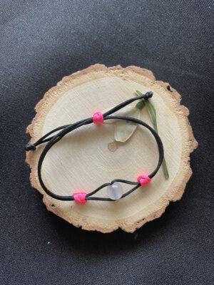 Satijn armband met Rozenkwarts 8mm kraal - Liefdevol en Traumaverwerking