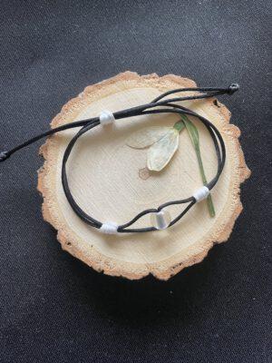 Satijn draad Armband met Bergkristal 8mm kraal
