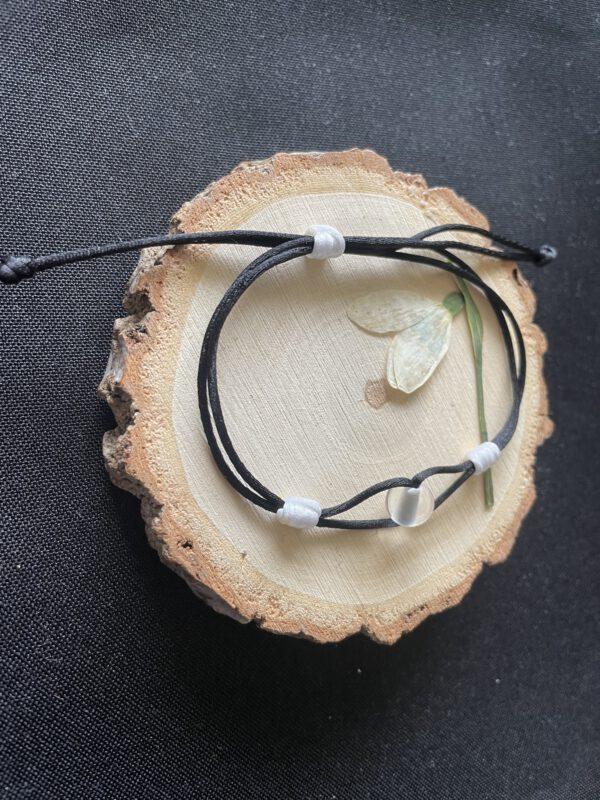 Satijn draad Armband met Bergkristal 8mm kraal