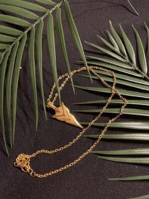Goudkleurige Ketting met Punt Hanger – GlowInTheDark