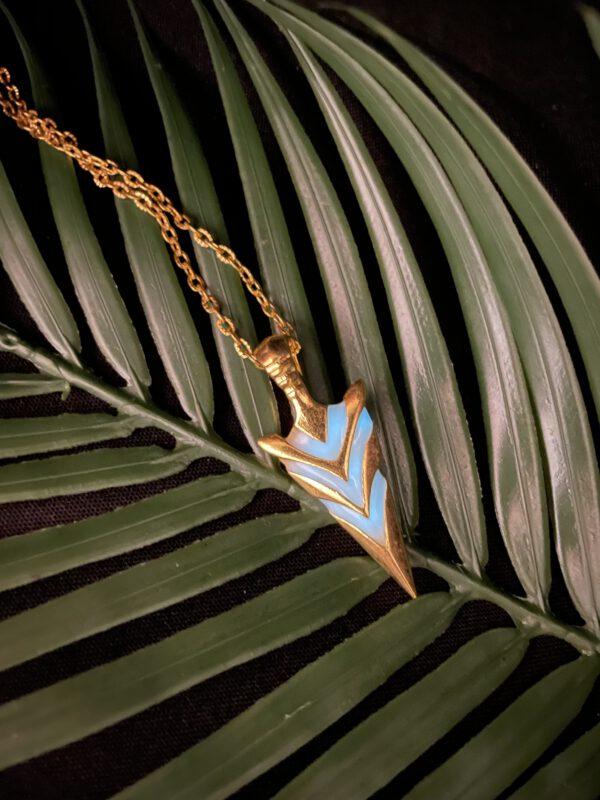 Goudkleurige Ketting met Punt Hanger – GlowInTheDark
