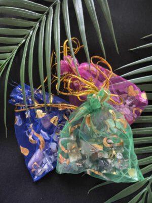 Cadeauverpakking – 50 gram Zakje met Edelstenen & Edelsteen Hangers
