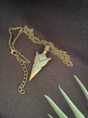 Bronskleurige Ketting met Punt Hanger – GlowInTheDark
