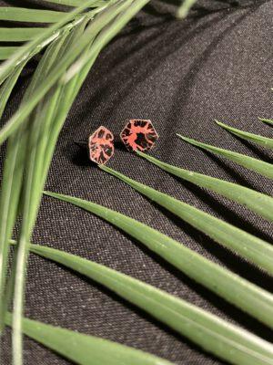 RVS Oorbellen met Lava Effect GlowInTheDark