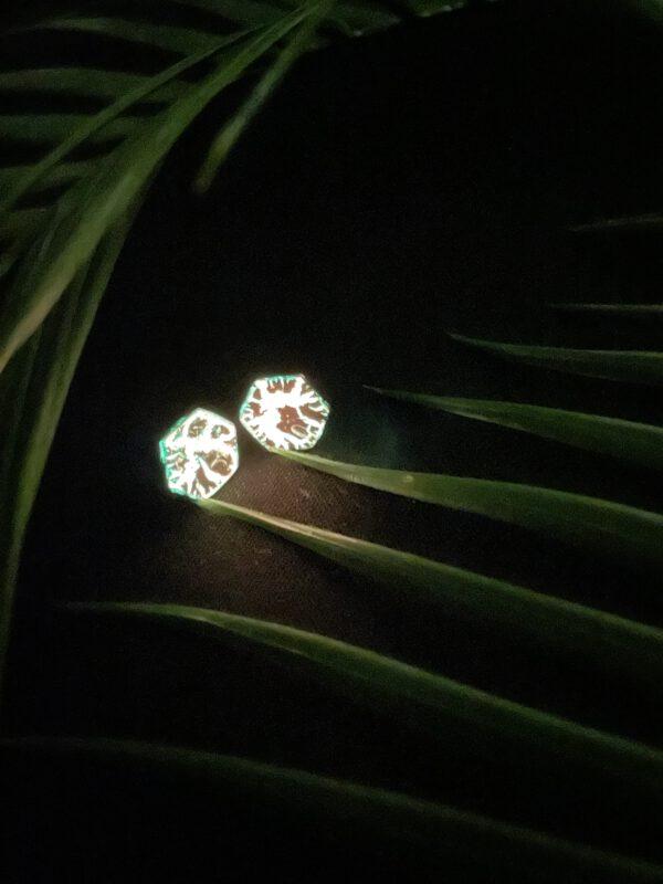 RVS Oorbellen met Lava Effect GlowInTheDark