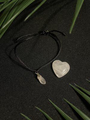 Bergkristal Trommelsteen en armband set