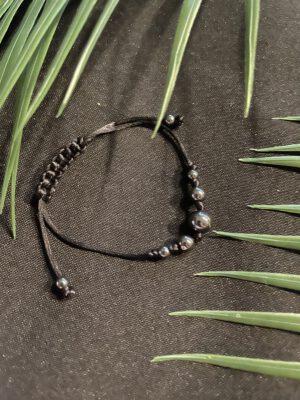 Satijn Armband Hematiet 8mm 6mm 4mm