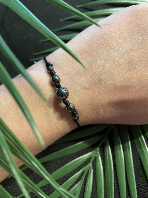Satijn Armband Hematiet 8mm 6mm 4mm