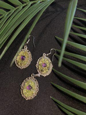 Prachtige En Uniek Sieraden set met Amethist En Olivijn